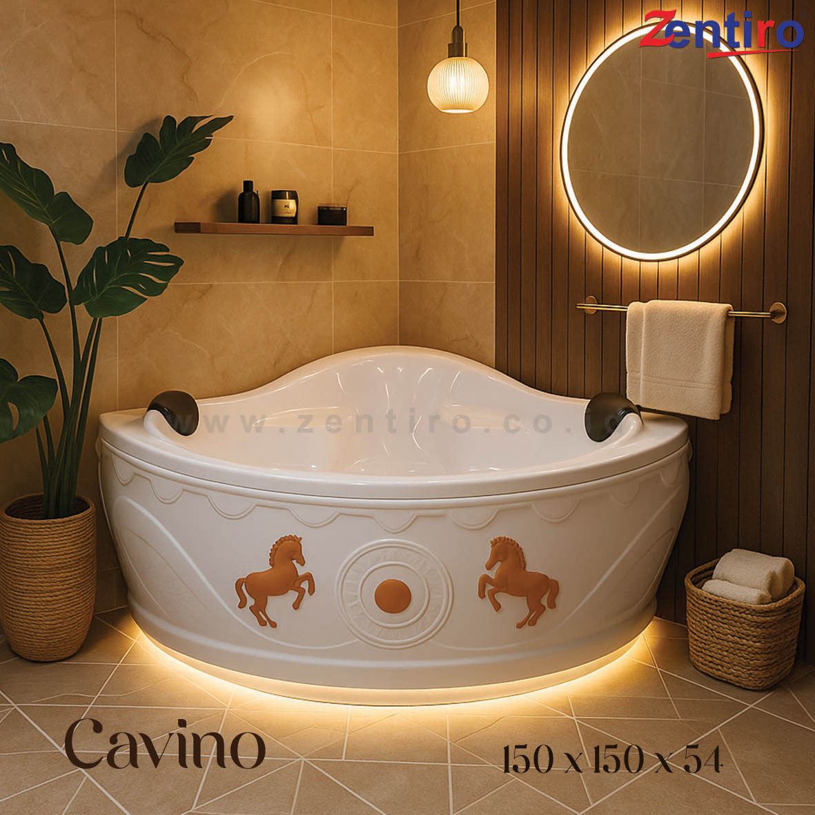 zentiro bathtub corner cavino