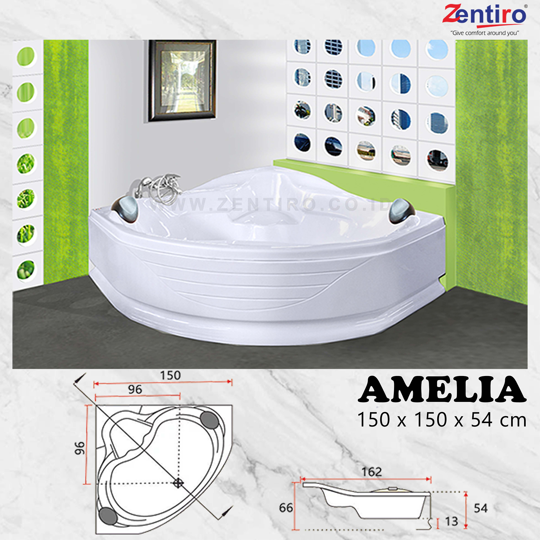 Bathtub Sudut Amelia