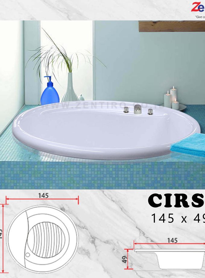 bathtub sudut cirsel