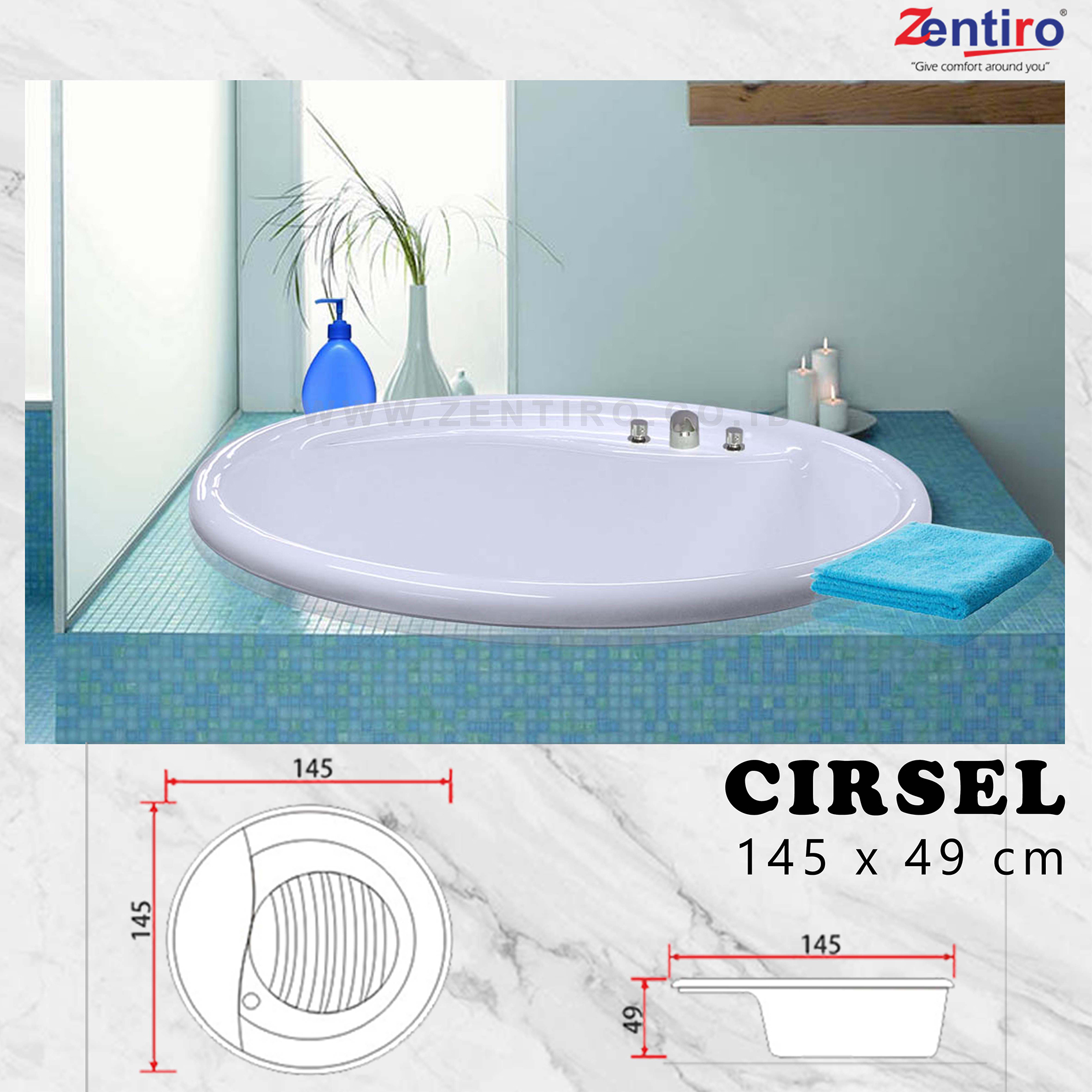 bathtub sudut cirsel