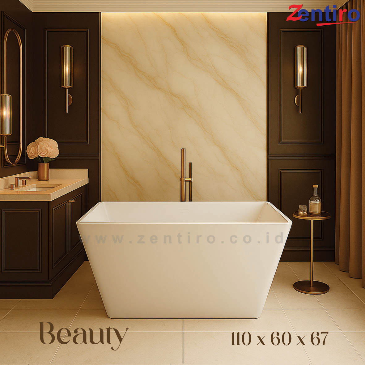 bathtub standing zentiro beauty