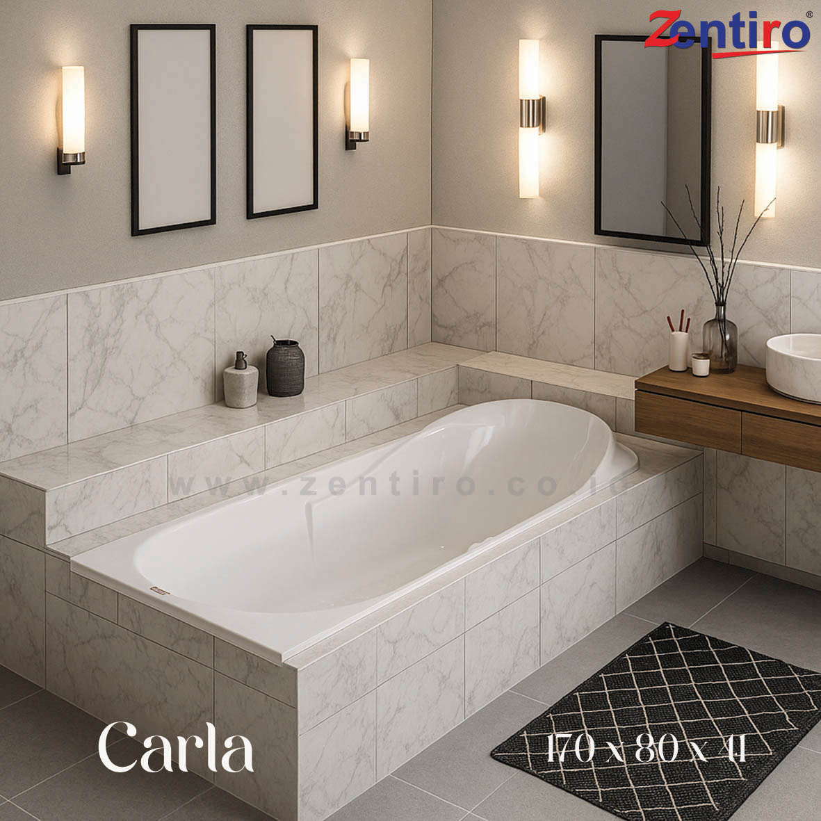 bathtub long carla