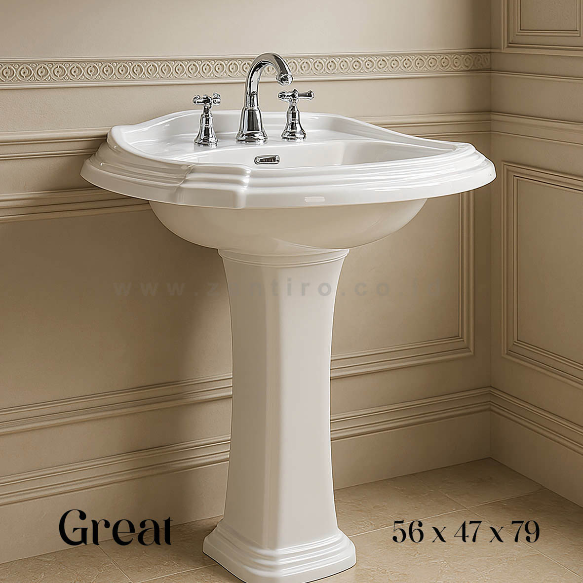 wastafel great with pedestal